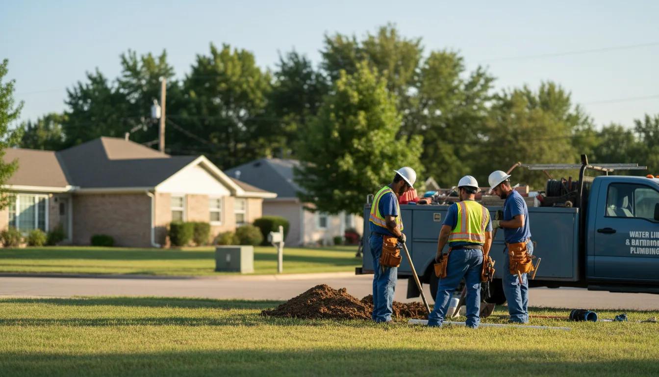 Residential water line and bathroom plumbing service in Harvard, NE